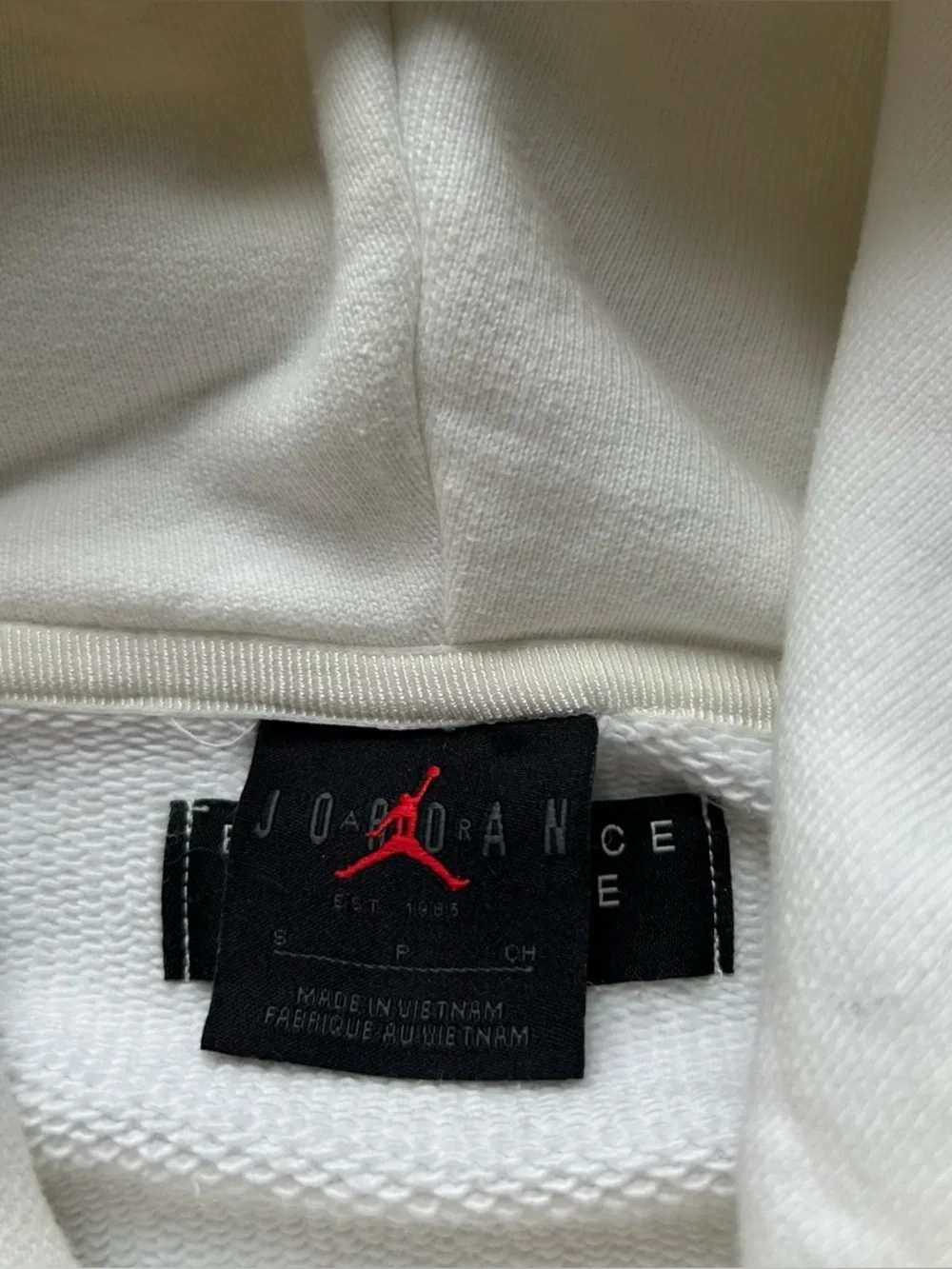 Jordan Heavyweight Wordmark Hoodie in Classic White (Small)